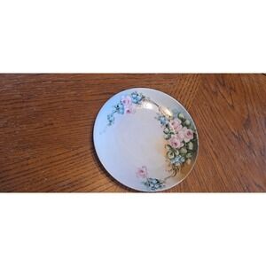 Bavaria 1900"s Hand Painted "Pink Roses" 7" Floral
